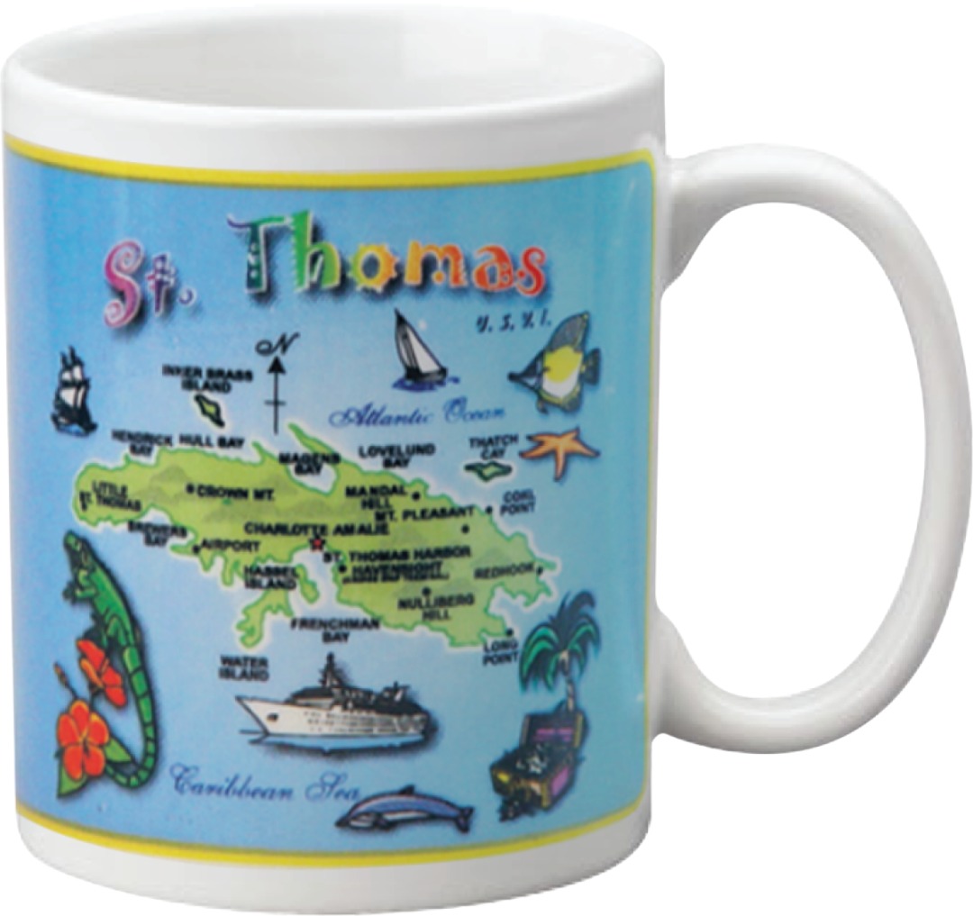 Miami Souvenirs ST. THOMAS MAP MUG