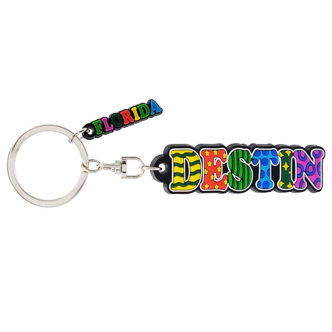 Miami Souvenirs DESTIN, FLORIDA PVC KEYCHAIN