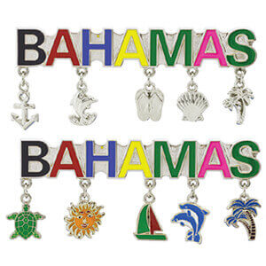 Miami Souvenirs BAHAMAS METAL CHARM